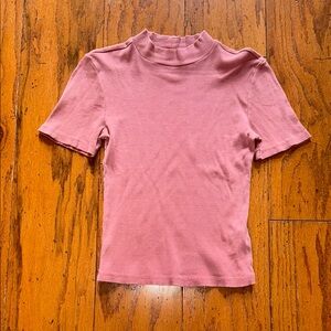 Never worn cute Sz. S high neck tee from Anthro- cute and perfect year round!